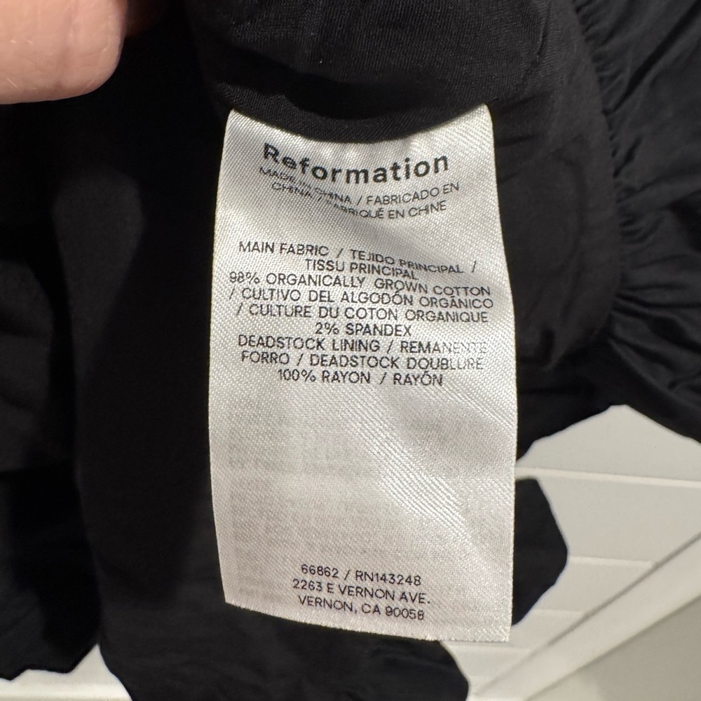 Reformation black halter Babette bubble hem mini dress - Picture 7 of 7